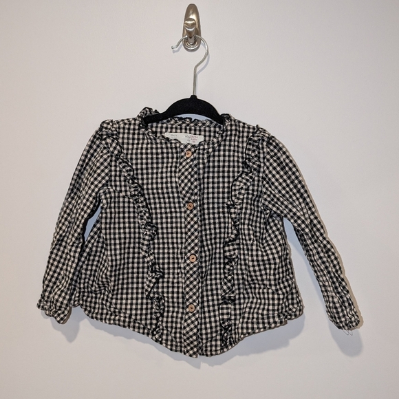 💚2 For 20💚 24M Zara Gingham Blouse - Picture 1 of 3